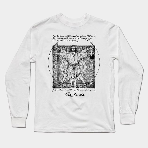 The Vitruvian Dude Long Sleeve T-Shirt by NihatGokcenArt